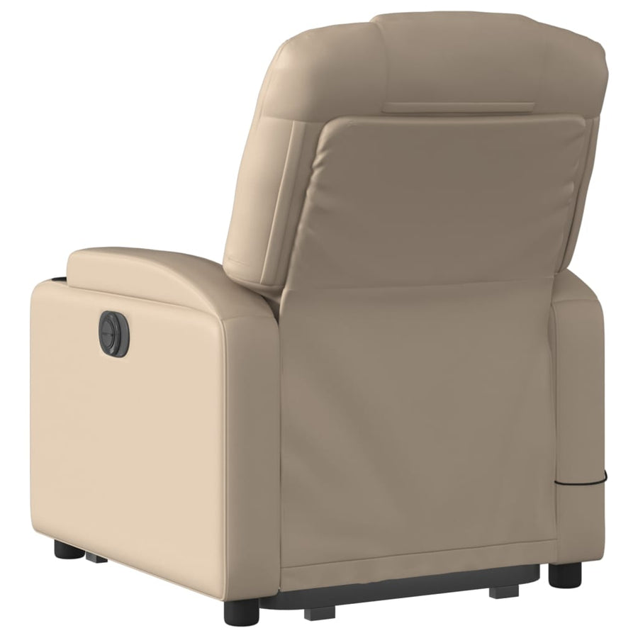 Sta-Op-Massagestoel Elektrisch Kunstleer Kleurig Cappuccino Ja Elektrisch verstelbaar