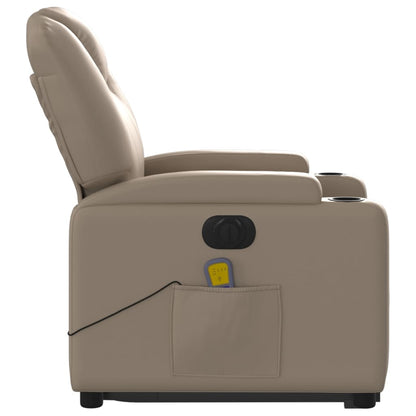 Sta-Op-Massagestoel Elektrisch Kunstleer Kleurig Cappuccino Ja Elektrisch verstelbaar