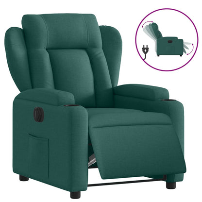 Fauteuil verstelbaar elektrisch stof donkergroen 1 Nee