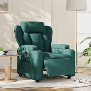 Fauteuil elektrisch verstelbaar stof donkergroen