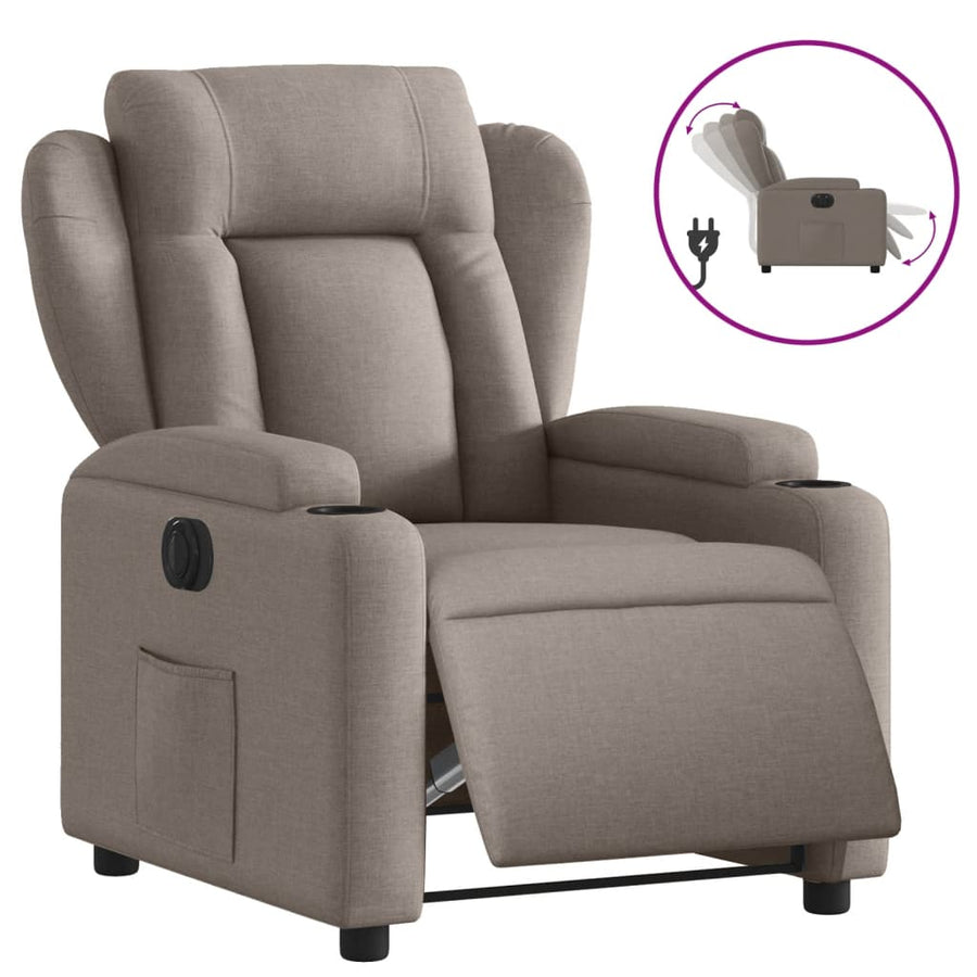 Fauteuil Verstelbaar Elektrisch Stof Taupe Nee Elektrisch verstelbaar