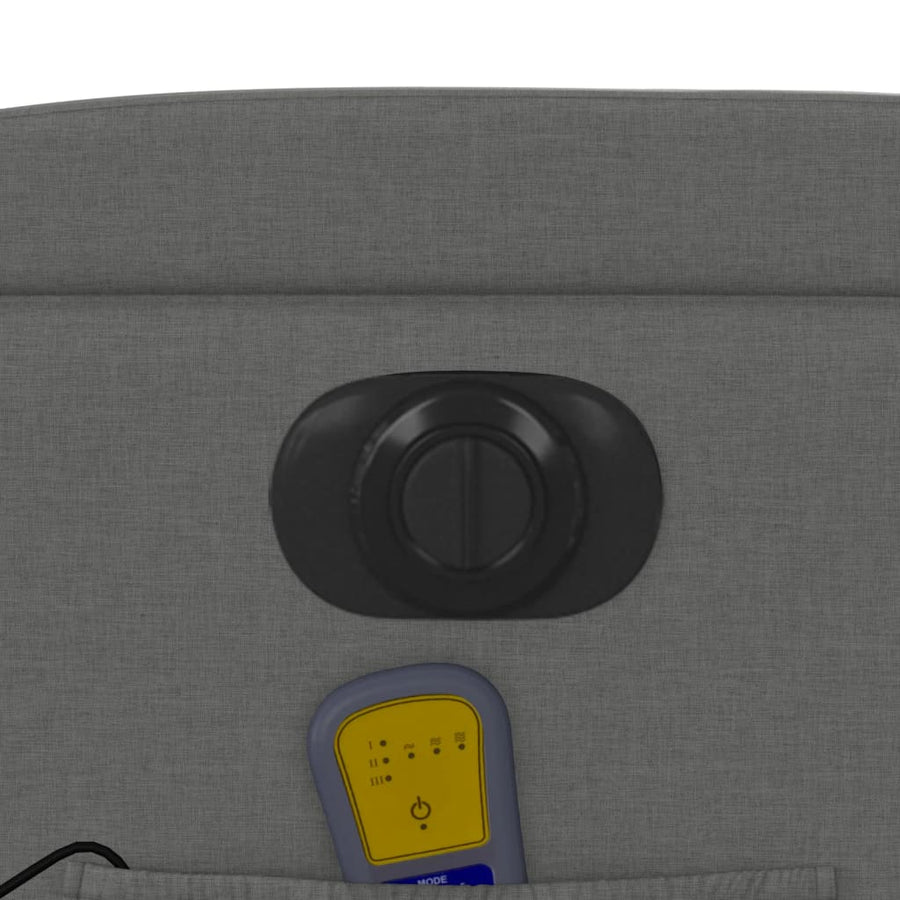 Massagestoel Stof Donkergrijs Ja Elektrisch verstelbaar