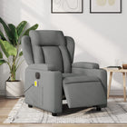 Massage chair electrically adjustable fabric dark grey