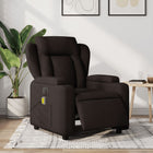 Massage chair electrically adjustable fabric dark brown