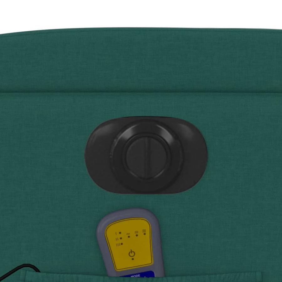 Massagestoel Stof Donkergroen Ja Elektrisch verstelbaar