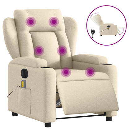 Massagestoel Stof Kleurig Crème Ja Elektrisch verstelbaar