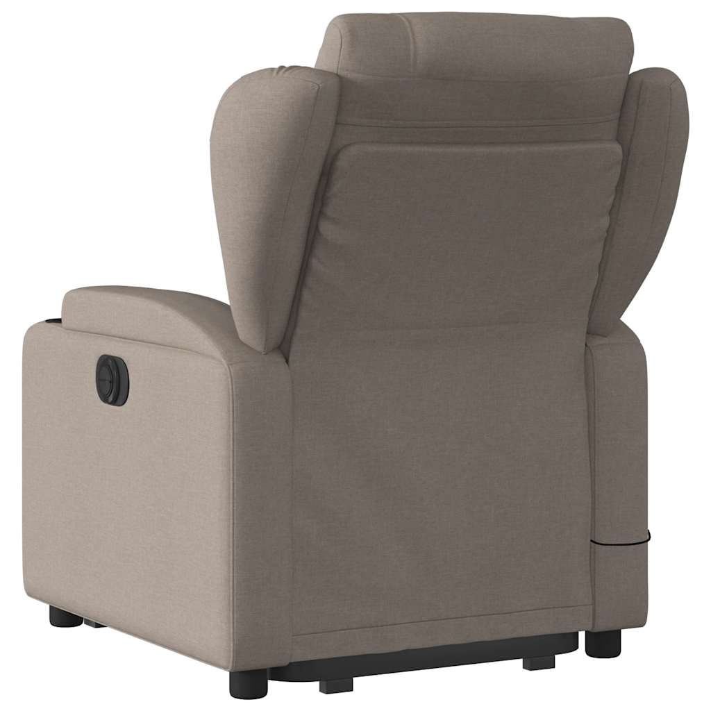 Sta-op-massagestoel verstelbaar stof taupe