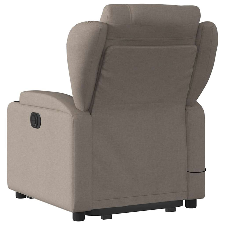 Sta-op-massagestoel verstelbaar stof taupe