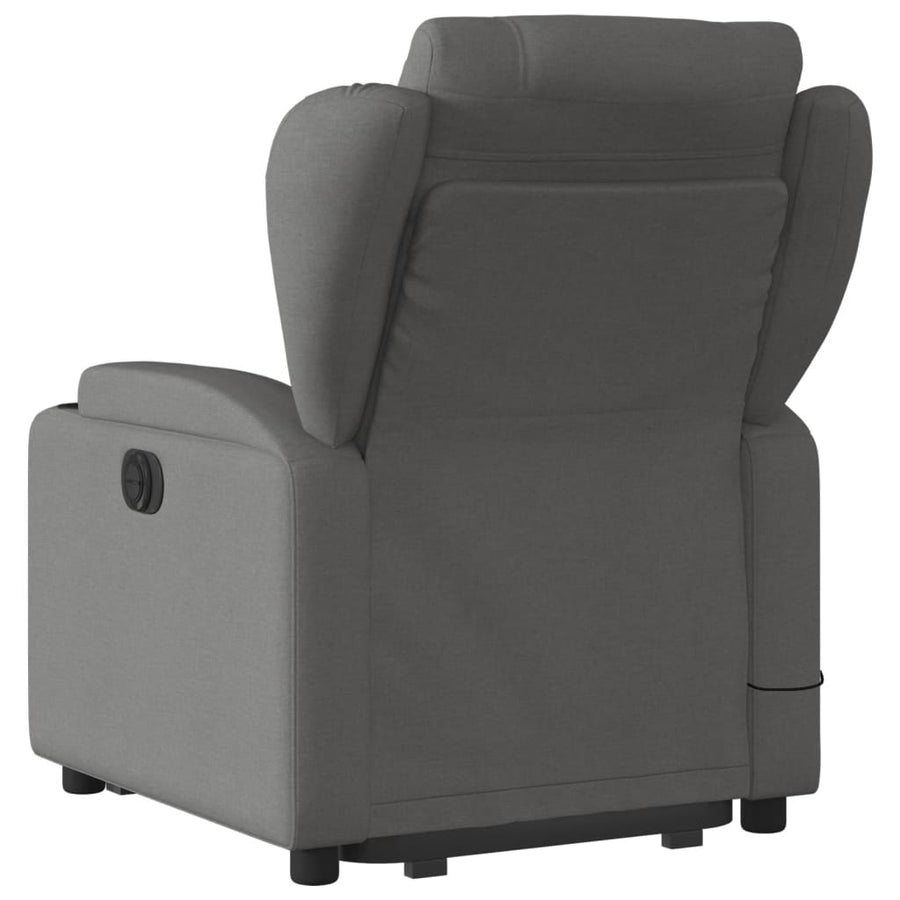 Sta-Op-Massagestoel Stof Donkergrijs Ja Elektrisch verstelbaar
