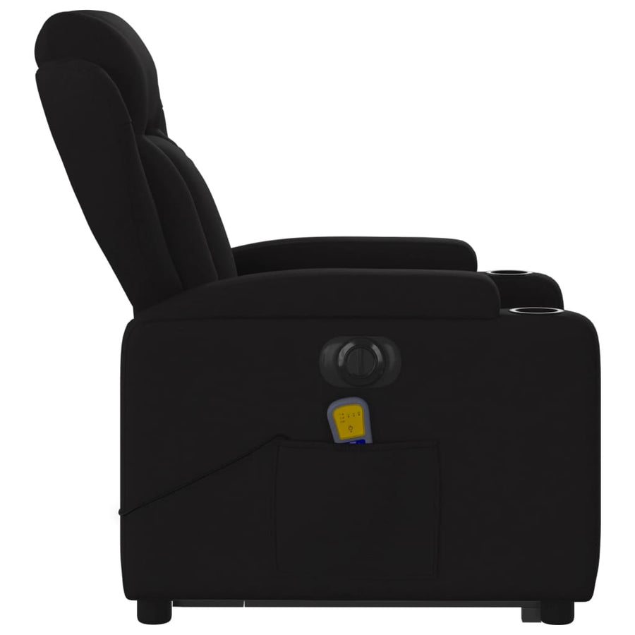 Sta-Op-Massagestoel Stof Zwart Ja Elektrisch verstelbaar