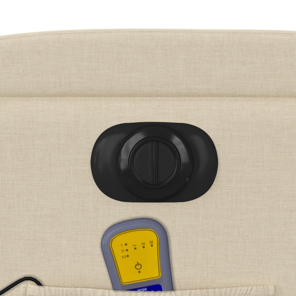 Sta-Op-Massagestoel Stof Kleurig Crème Ja Elektrisch verstelbaar