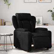 Fauteuil elektrisch verstelbaar kunstleer zwart