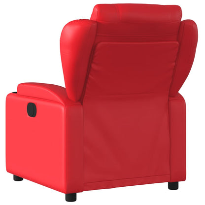 Fauteuil verstelbaar elektrisch kunstleer rood