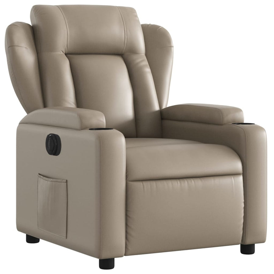 Fauteuil Verstelbaar Elektrisch Kunstleer Kleurig Cappuccino Nee Elektrisch verstelbaar