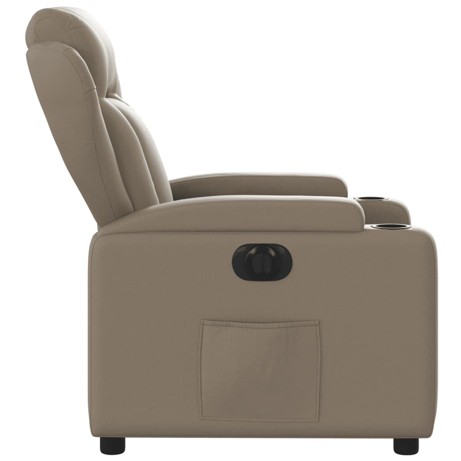 Fauteuil Verstelbaar Elektrisch Kunstleer Kleurig Cappuccino Nee Elektrisch verstelbaar
