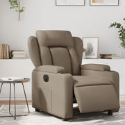Fauteuil elektrisch verstelbaar kunstleer cappuccino