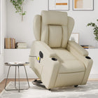 Electric recliner massage chair cream artificial leather