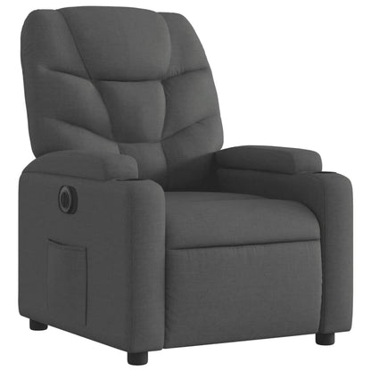 Fauteuil verstelbaar elektrisch stof zwart 1 Nee