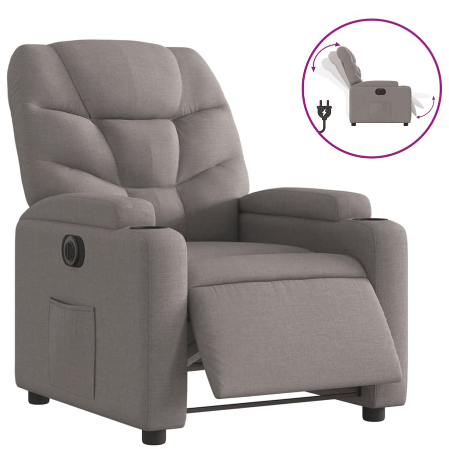 Fauteuil Verstelbaar Elektrisch Stof Taupe Nee Elektrisch verstelbaar