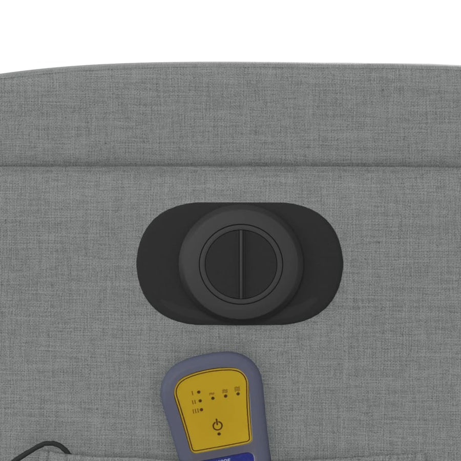 Massagestoel Stof Lichtgrijs Ja Elektrisch verstelbaar