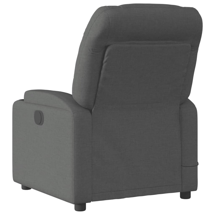 Massagestoel Stof Donkergrijs Ja Elektrisch verstelbaar