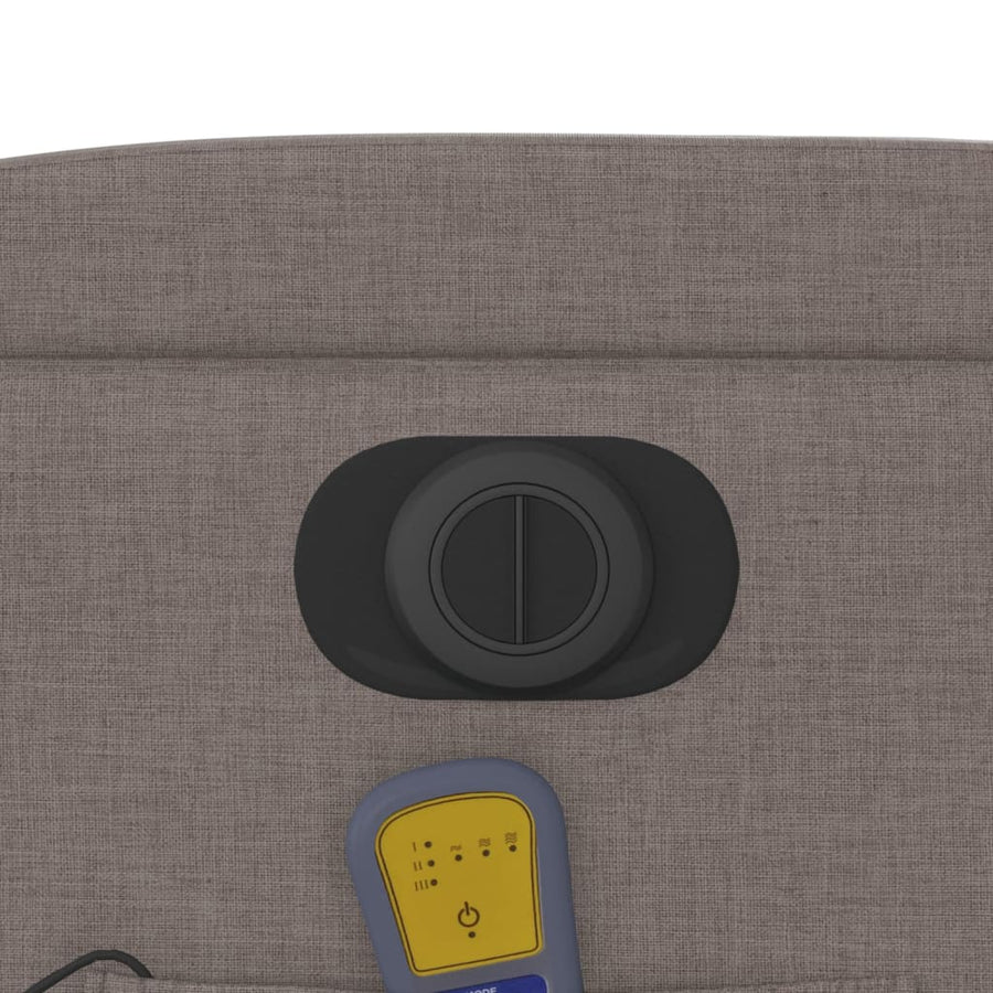 Massagestoel Stof Taupe Ja Elektrisch verstelbaar