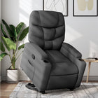 Recliner adjustable fabric dark grey