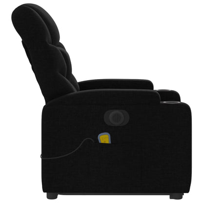 Sta-Op-Massagestoel Stof Zwart Ja Elektrisch verstelbaar