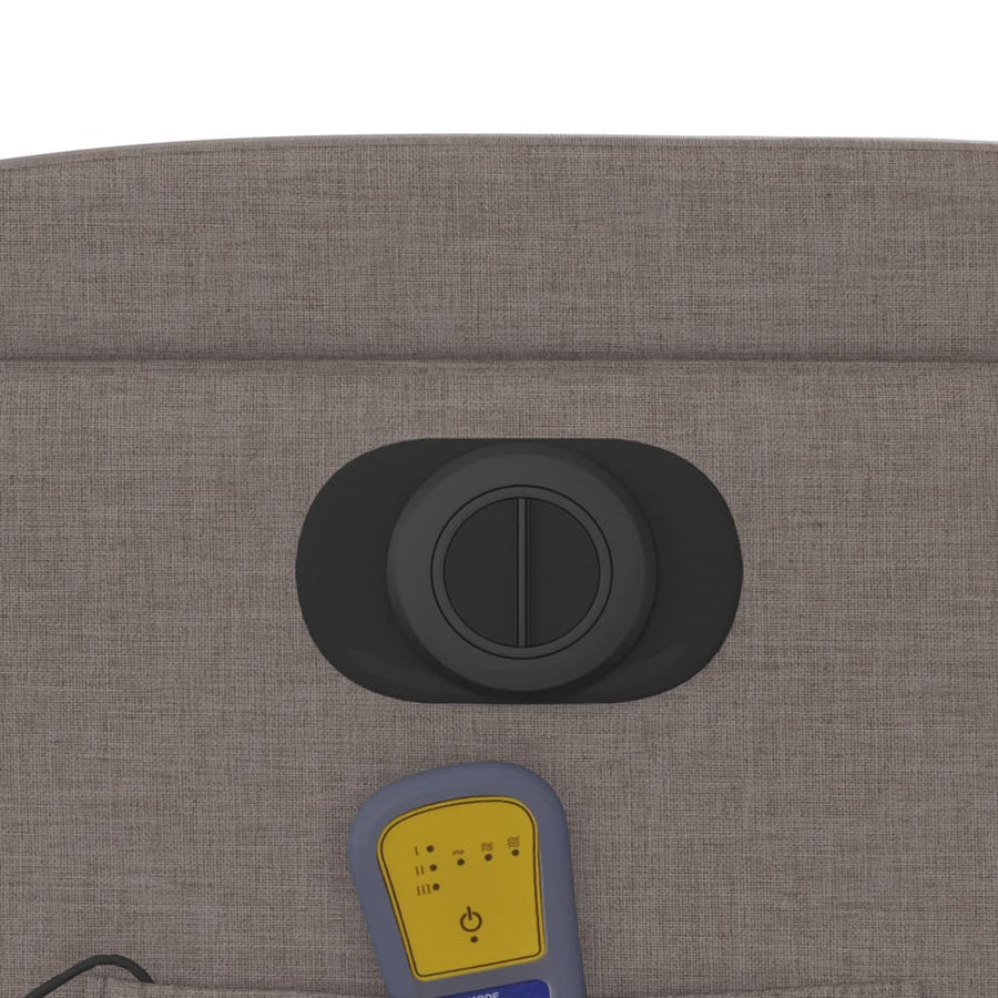 Sta-Op-Massagestoel Stof Taupe Ja Elektrisch verstelbaar