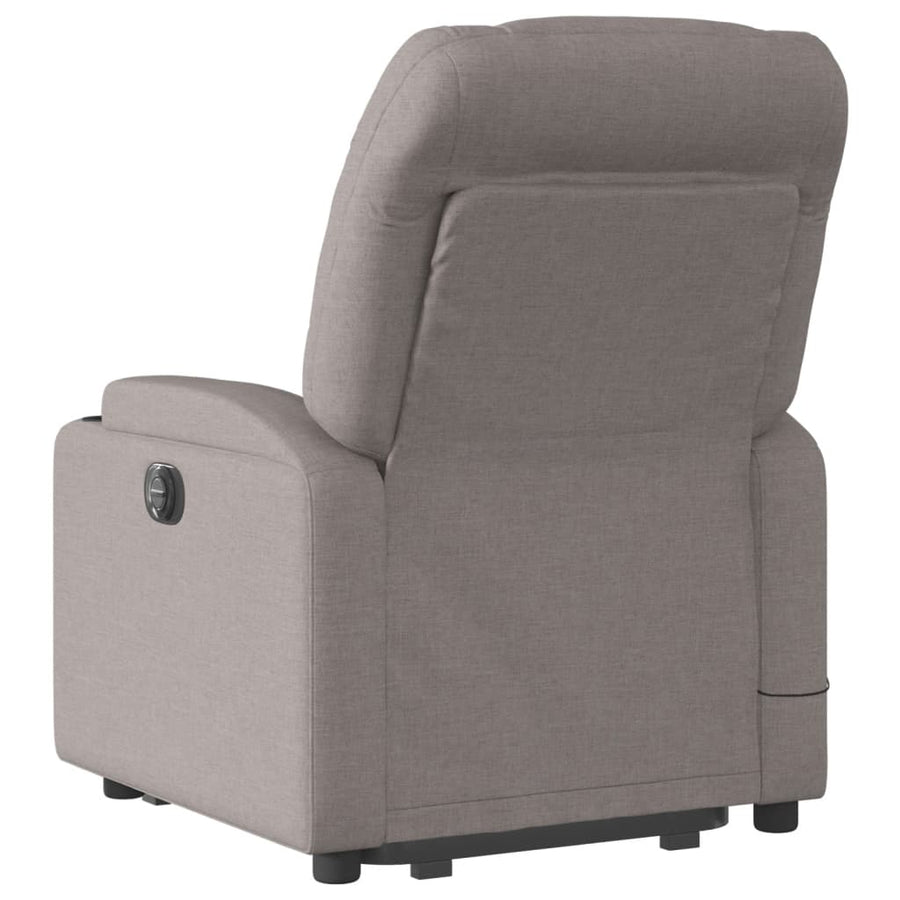 Sta-Op-Massagestoel Stof Taupe Ja Elektrisch verstelbaar