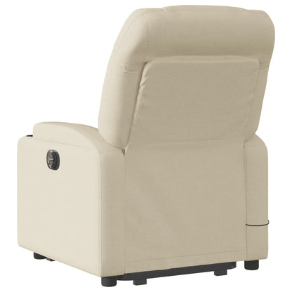 Sta-Op-Massagestoel Stof Kleurig Crème Ja Elektrisch verstelbaar