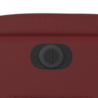 Fauteuil verstelbaar elektrisch kunstleer wijnrood Nee Elektrisch verstelbaar