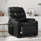 Massage chair adjustable electric faux leather black