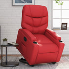 Recliner faux leather red