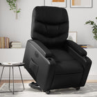 Electric recliner black faux leather