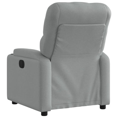 Fauteuil elektrisch verstelbaar stof lichtgrijs Nee Elektrisch verstelbaar