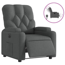 Fauteuil elektrisch verstelbaar stof donkergrijs Nee Elektrisch verstelbaar