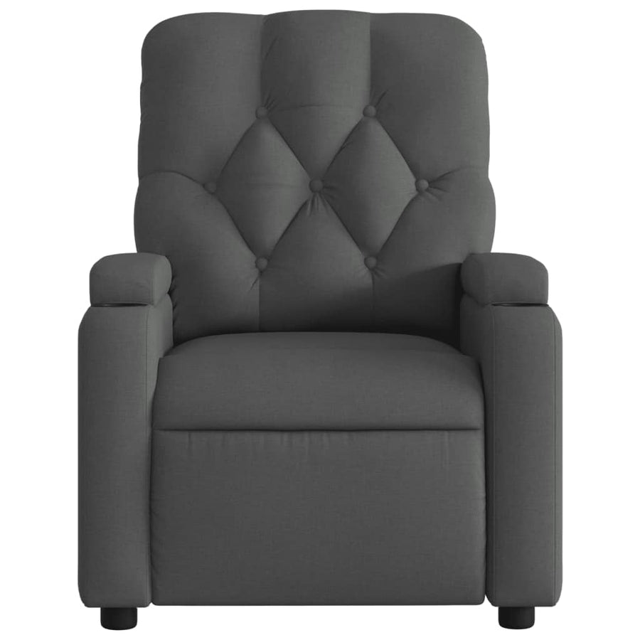 Fauteuil elektrisch verstelbaar stof donkergrijs Nee Elektrisch verstelbaar