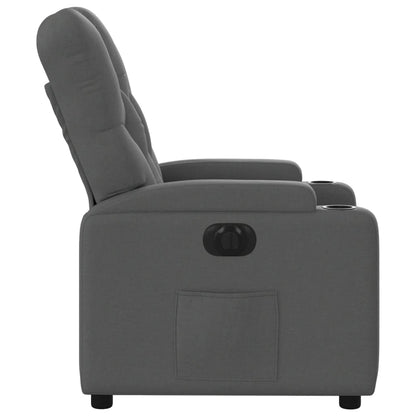 Fauteuil elektrisch verstelbaar stof donkergrijs Nee Elektrisch verstelbaar