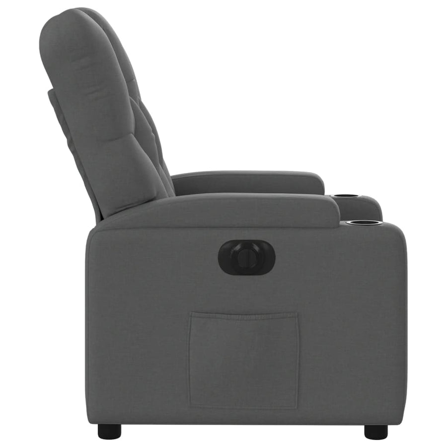 Fauteuil elektrisch verstelbaar stof donkergrijs Nee Elektrisch verstelbaar