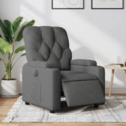 Armchair electric adjustable fabric dark gray