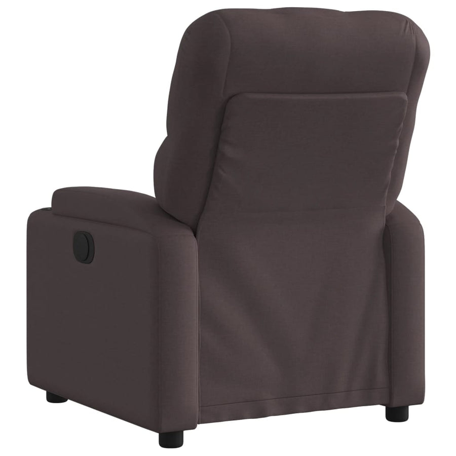 Fauteuil verstelbaar elektrisch stof donkerbruin 1 Nee