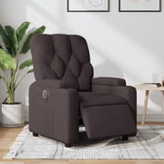 Adjustable electric recliner dark brown fabric