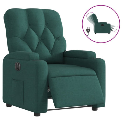 Fauteuil verstelbaar elektrisch stof donkergroen 1 Nee