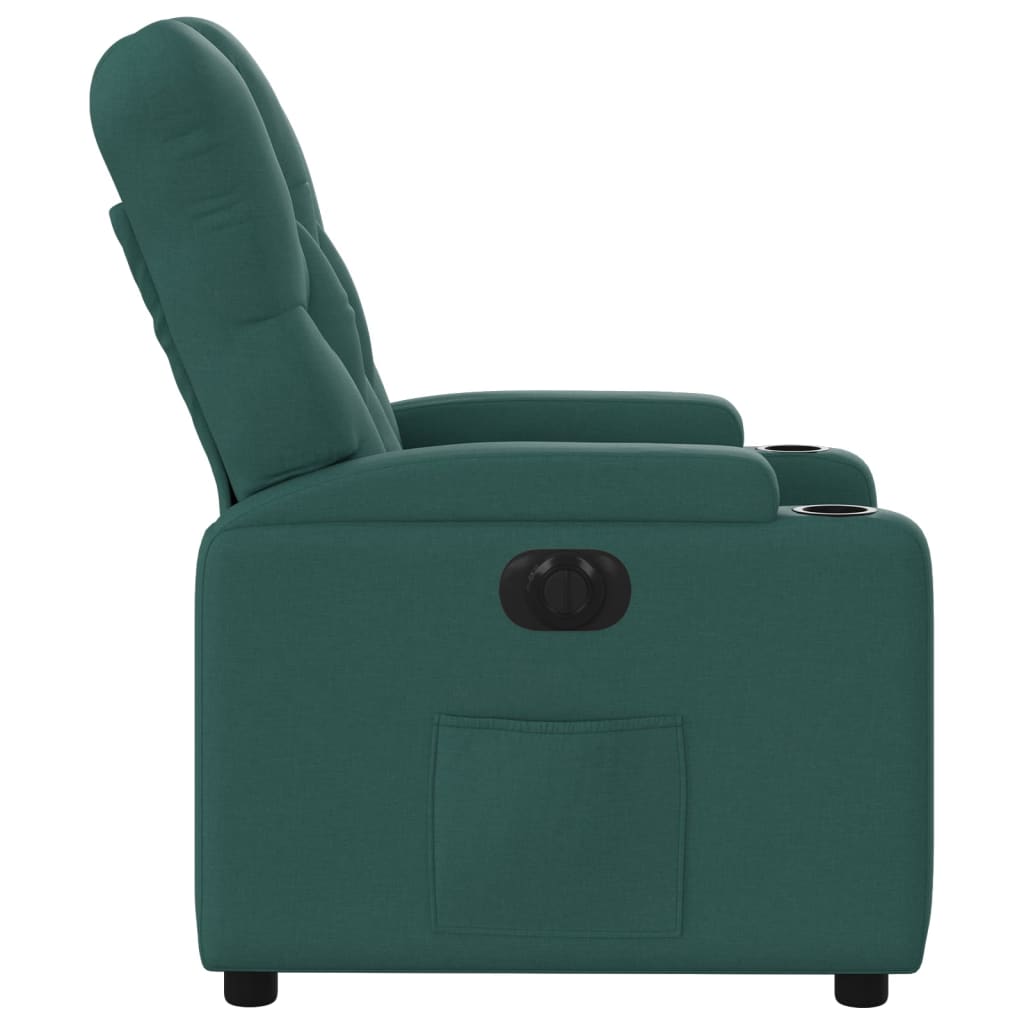 Fauteuil verstelbaar elektrisch stof donkergroen 1 Nee