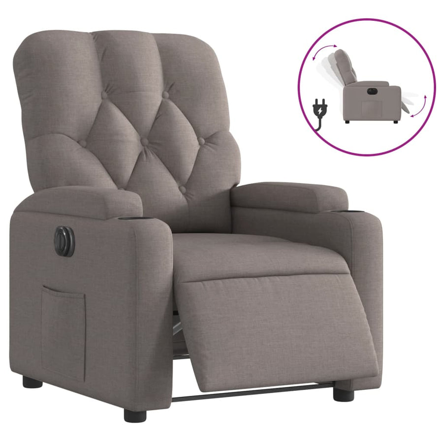 Fauteuil Verstelbaar Elektrisch Stof Taupe Nee Elektrisch verstelbaar