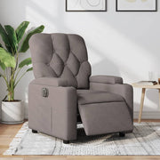 Electric adjustable armchair fabric taupe