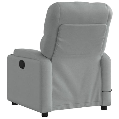 Massagestoel Stof Lichtgrijs Ja Elektrisch verstelbaar