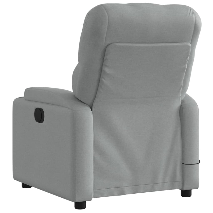 Massagestoel Stof Lichtgrijs Ja Elektrisch verstelbaar