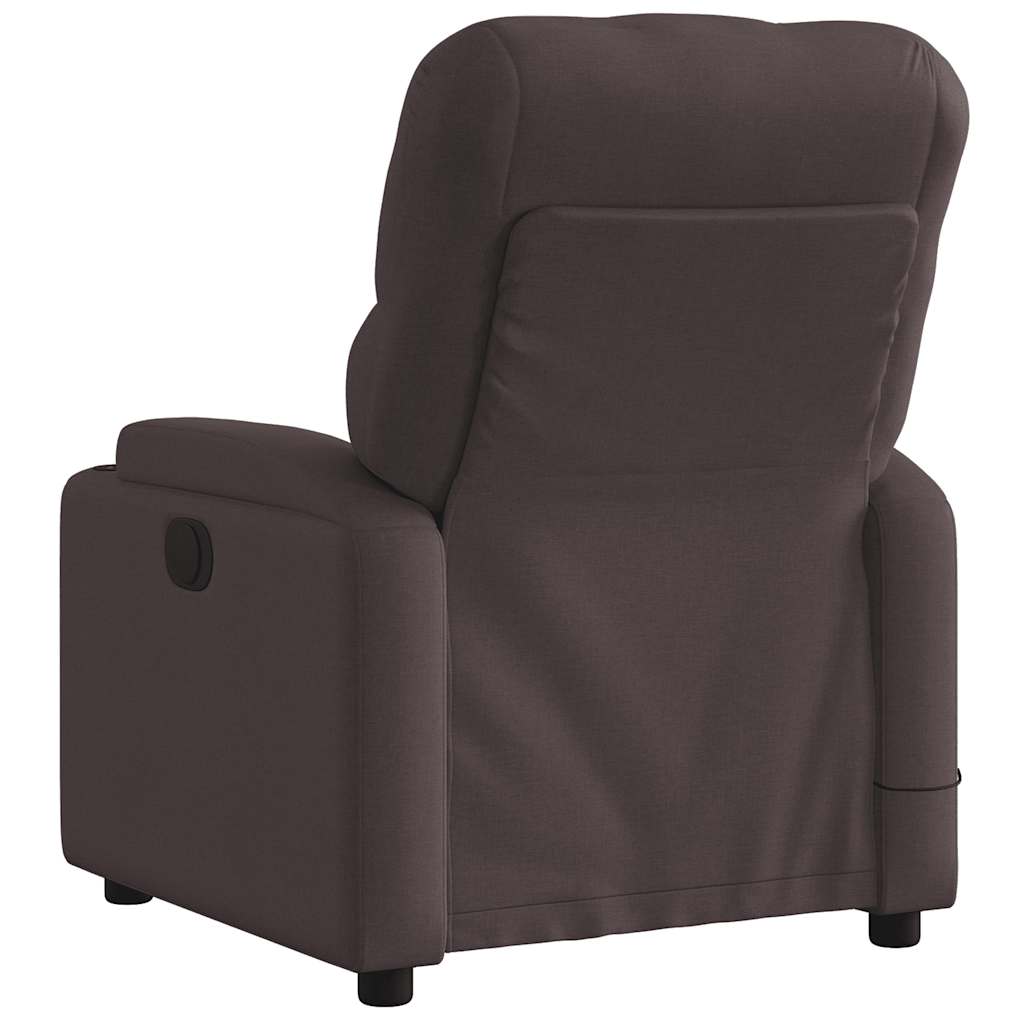 Massagestoel elektrisch verstelbaar stof donkerbruin